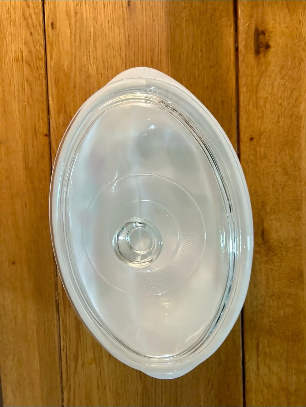 Rare Vintage glasbake milk  Glass Casserole Dish with Clear Lid